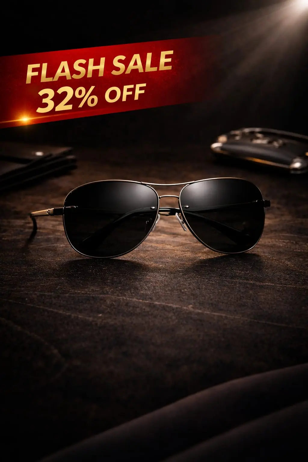 Classy Black Aviator Sunglasses for Men – UV Protection Luxury Metal Frame Stylish Driving Shades for Everyday Wear Roman Essentials