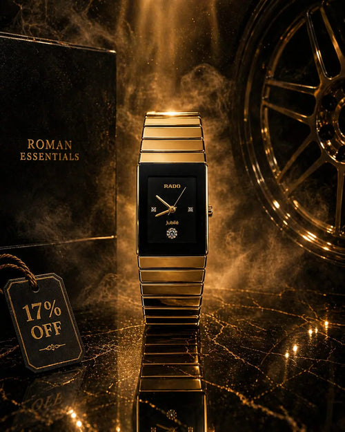 IRADO Gold Bracelet Watch — Premium Stainless Steel Gold Finish, Sleek Integrated Bracelet Design Roman Essentials