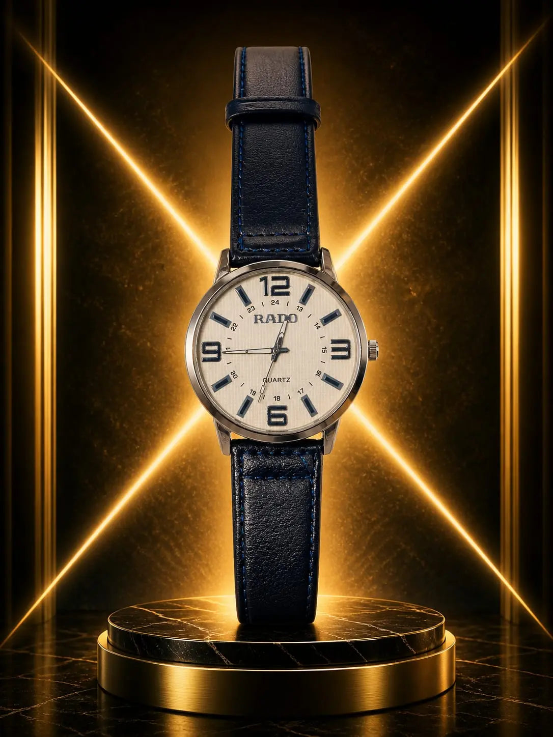 RADO Classic Quartz Leather Watch – Minimalist Luxury Timepiece Lightweight Roman Essentials